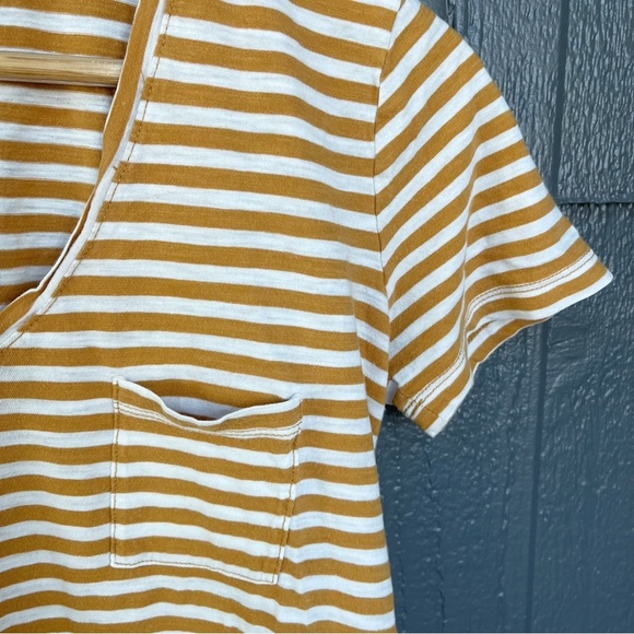 Madewell Whisper Cotton V-Neck Pocket Tee Fenwick Stripe - Picture 9 of 10